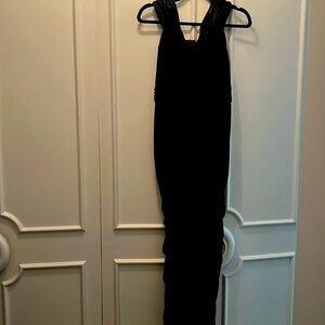 Tadashi Shoji Ellery Draped Metallic Jersey Gown In Medium